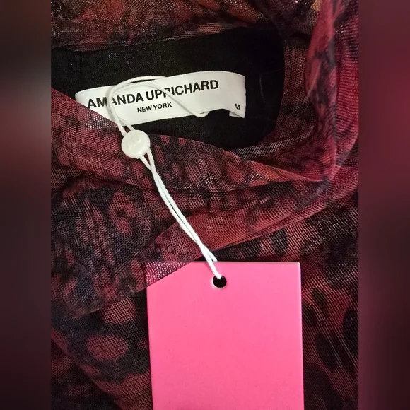 🔥 Amanda Uprichard Evianna Ruched Body Mini Dress – Red & Black – NWT – Size M - Picture 9 of 10
